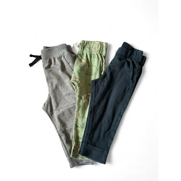 Carter's & Jumping Beans 3 Toddler Sweatpants Green Gray Black 18 Months - Picture 1 of 9